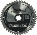 Makita accessoires cirkelzaagblad hout | specialized 165x20x1,45 44t 23g - b-53229 b-53229