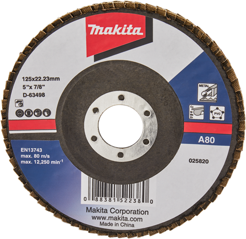 Makita accessoires lamellenschuurschijf 125mm a80 - d-63498 - d-63498