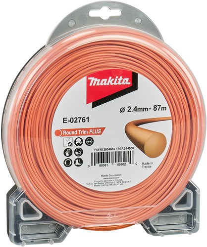 Makita accessoires maaidraad 2,4mm x 87m rond | oranje - e-02761