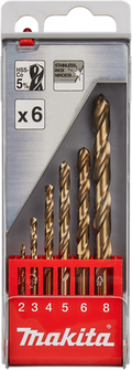 Makita accessoires metaalborenset 6-delig - d-57168 d-57168