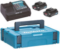 Makita accessoires startset dc10sb + 2x bl1021b | in m-box koffer - 197658-5