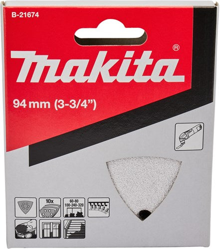 Makita accessoires schuurvel k60 k80 k100 k240 k320 white velcro - b-21674 - b-21674