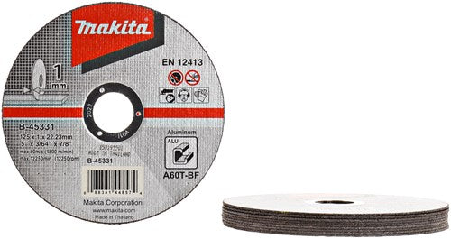 Makita accessoires doorslijpschijf 125x1,0mm alu - b-45331 - b-45331