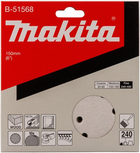 Makita accessoires schuurschijf k240 150mm - b-51568 - b-51568