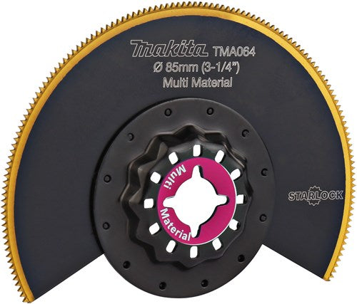 Makita accessoires bi-metalen tin zaagblad b-64973 tma064 segmentzaagblad 85mm multi materiaal - b-64973