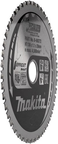 Makita accessoires makita zaagblad efficut | 136x20x1,1 | 45t | 0g