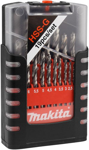 Makita accessoires makita d-29941 hss-g metaal borenset 19 delig