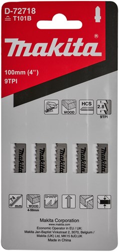 Makita accessoires decoupeerzaagblad hout kunststof 74mm - d-72718 - d-72718