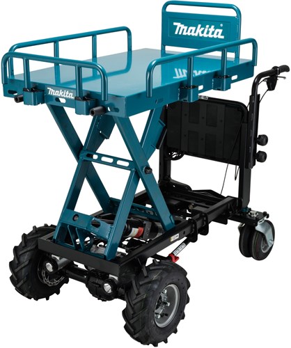 Makita dcu601z lxt 2x18 v accu transporter met schaarlift | zonder accu en lader | in krat - dcu601z