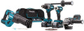 Makita dk0126g401 | combiset | 40v max | 4,0ah | li-ion | df001g accuboor | td003g slagschroever | ga005g slijper | jr001g reciprozaag - dk0126g401