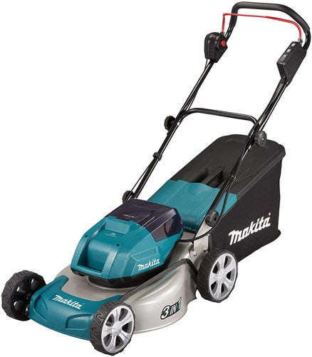 Makita dlm463pt2 | lxt 2x18 v accu grasmaaier | 46 cm | 5,0 ah accu (2 st) | duo snellader | in doos