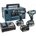 Makita dlx2131jx1 18v accu klopboormachine dhp482 + slagschroevendraaier dtd152 combiset (3x 3.0ah accu) in mbox