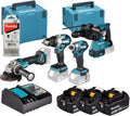 Makita dlx4196jx1 combiset | ddf489 + dtd173 + dhr243 + dga504 | incl. accu's en lader in m-box - dlx4196jx1