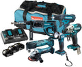 Makita dlx6100px1 comboset 18v - dhp452 - dhr202 - dtm51 - dtd156 - dga452 | 3x 3.0ah accu