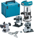 Makita drt50rtjx3 accu freesmachine 18v li-ion | met 2x 18v accu's