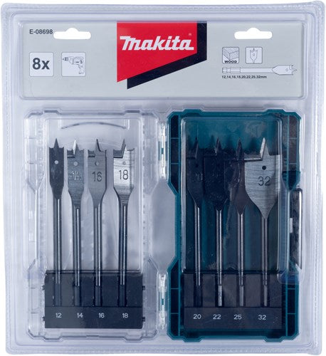 Makita accessoires e-08698 speedborenset | 150 mm | 1 4 zeskant | 8-delig - e-08698