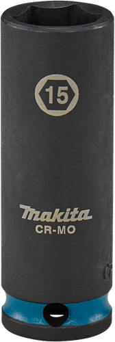 Makita krachtdop impact black, 3 8 15mm lang - e-16324