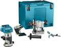 Makita rt001gz10 boven- en kantenfrees | 40 v max | zonder accu's en lader | incl. diverse voeten | in mbox - rt001gz10