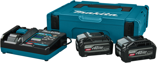 Makita 1911b9-4 | xgt startset 40v max in mbox1 (2x 4.0ah bl4040f accu + dc40ra snellader) - 1911b9-4