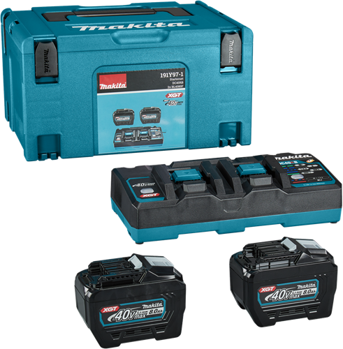 Makita accu starterset xgt dc40rb 2xbl4080f in mbox - 191y97-1