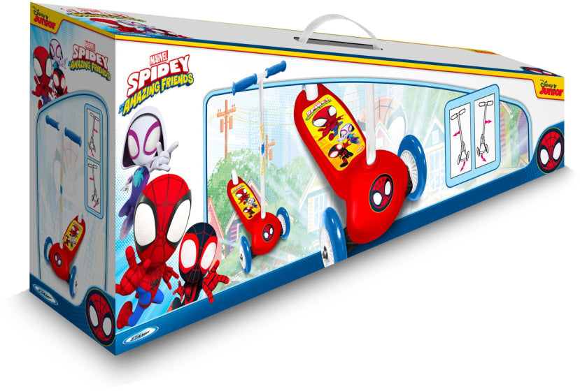 Spidey 3-Rad Kinder-Roller-Fußbremse Junior Rot/Blau