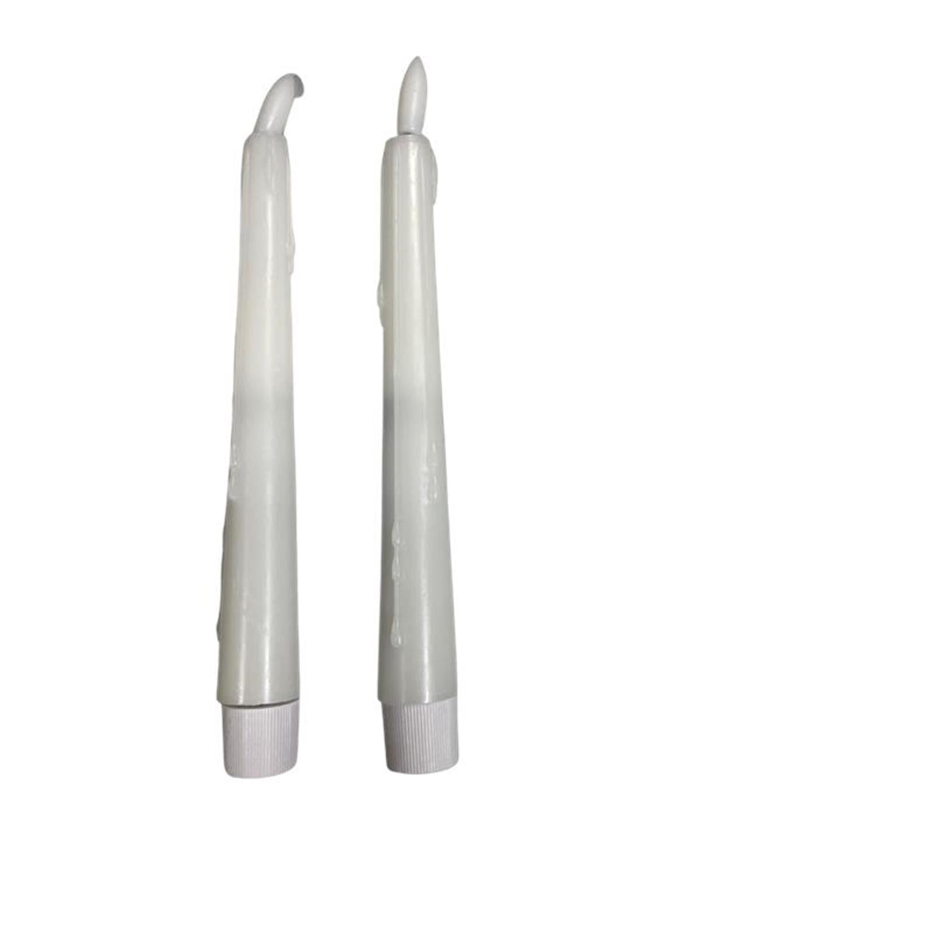 Magic flame candles led dinerkaars druip 20cm wit set a 2
