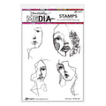 Ranger ink ranger • dina wakley media cling stamps half faces