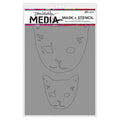 Ranger ink ranger • dina wakley media sjabloon cat head masks