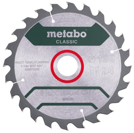 Metabo accessoires cirkelzaagblad | precision cut classic | 190x30mm | z24 wz 15° - 628675000