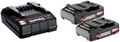 Metabo basis-set 2 x 18v 2.0 ah li-power + lader sc 36 - 685161000