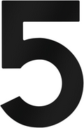 Metafranc huisnummer 5 120mm zwart - wu0424647