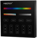 Mi-light miboxer rgb-cct draadloze opbouw schakelaar 2.4g 4-zones zwart - led0232