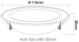 Mi-light miboxer rgb-cct led downlighter 6w zwart - led0241