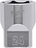 Milwaukee accessoires 1 2 dop metrisch - 24 mm - 4932480022