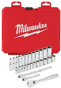 Milwaukee accessoires 1 4” ratel en doppenset | metrisch | 28-delig - 4932464943