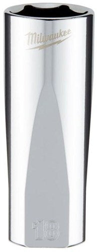 Milwaukee accessoires 3 8 ratel dop , metrisch lang -18mm - 4932478362