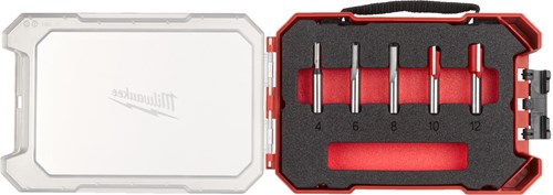 Milwaukee accessoires 8 mm rechte frees carbide bit set - 4932501053