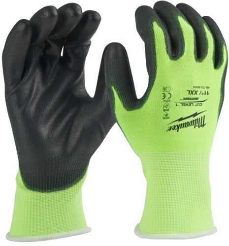 Milwaukee accessoires hi-vis werkhandschoenen snijklasse 1 a | 8 m | 1 paar - 4932479917