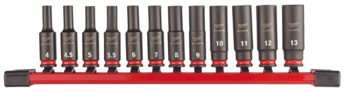 Milwaukee accessoires milwaukee shockwave™ krachtdoppenset 1 4 vierkant | lang | 12-delig - 4932480453