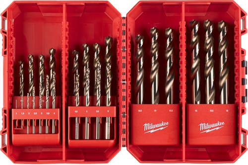 Milwaukee accessoires red cobalt packout ready box metaalboren set hss-g - 4932499765