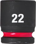Milwaukee accessoires shockwave krachtdop 1 2 kort 22 mm | 1 stuk - 4932480316