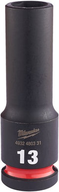 Milwaukee accessoires shockwave krachtdop 1 2 lang 13 mm | 1 stuk - 4932480331