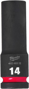 Milwaukee accessoires shockwave krachtdop 1 2 lang 14 mm | 1 stuk - 4932480332