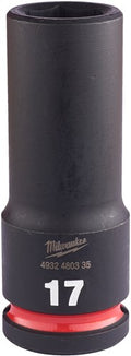Milwaukee accessoires shockwave krachtdop 1 2 lang 17 mm | 1 stuk - 4932480335