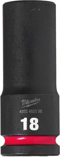 Milwaukee accessoires shockwave krachtdop 1 2 lang 18 mm | 1 stuk - 4932480336