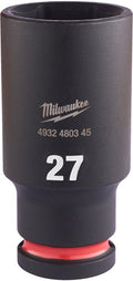 Milwaukee accessoires shockwave krachtdop 1 2 lang 27 mm | 1 stuk - 4932480345