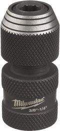 Milwaukee adaptor shw 3 8 sq to 1 4 hex - 1 pc doppen verloopstuk shockwave™ 3 8 naar 1 4 hex - 4932493426