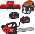 Milwaukee m18 fpp1opl2-802 accu kettingzaagset | 1x m18 fthchs30-0 accu kettingzaag + 1x bolt200 helm + 1x bolt gelaatscherm (2x 8.0ah accu) - 4933500230