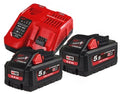 Milwaukee m18 hnrg-552 | high output accu starterset 18v (2x 5.5ah accu + m12-18 fc snellader) - 4933464713
