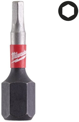 Milwaukee accessoires milwaukee schroefbit | shockwave | hex5 | 25 mm | 3 stuks - 4932500381